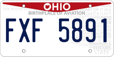 OH license plate FXF5891