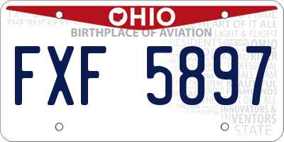 OH license plate FXF5897