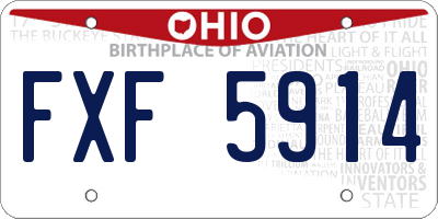 OH license plate FXF5914