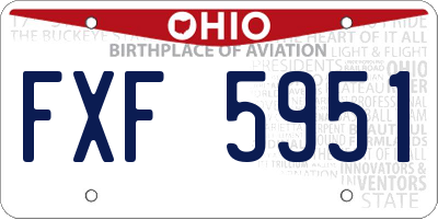 OH license plate FXF5951