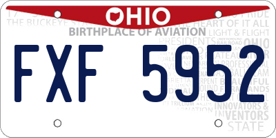 OH license plate FXF5952