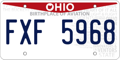 OH license plate FXF5968