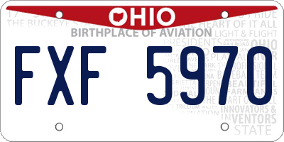 OH license plate FXF5970