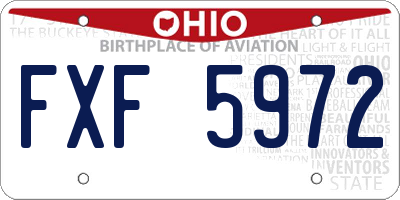 OH license plate FXF5972