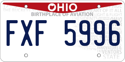 OH license plate FXF5996