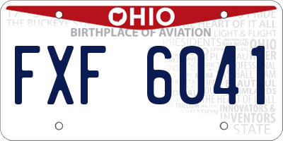 OH license plate FXF6041
