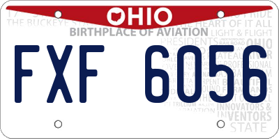 OH license plate FXF6056
