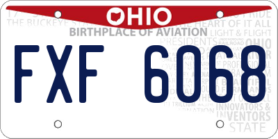 OH license plate FXF6068