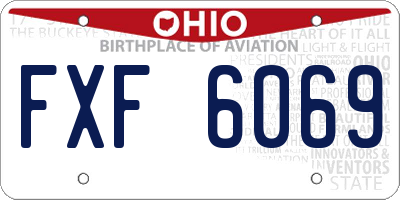OH license plate FXF6069