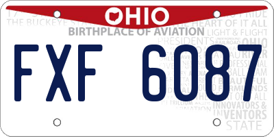 OH license plate FXF6087