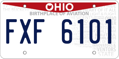 OH license plate FXF6101