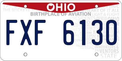 OH license plate FXF6130