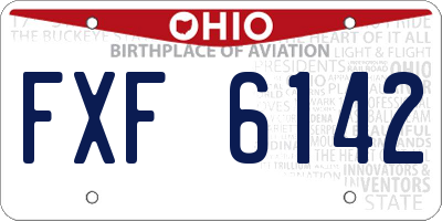 OH license plate FXF6142