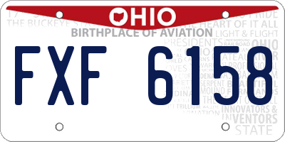 OH license plate FXF6158