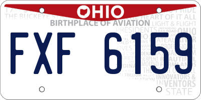 OH license plate FXF6159