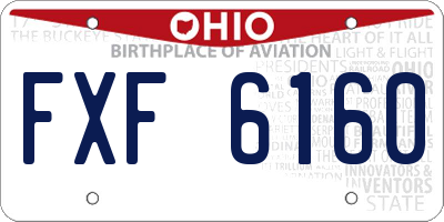 OH license plate FXF6160
