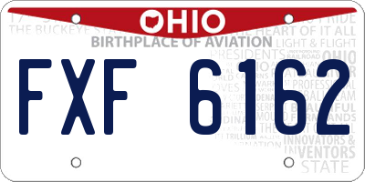 OH license plate FXF6162