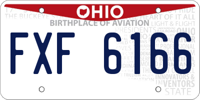 OH license plate FXF6166