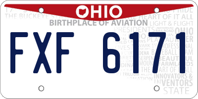 OH license plate FXF6171