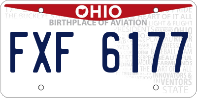 OH license plate FXF6177