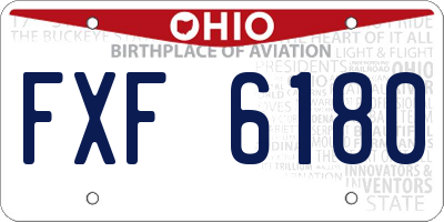 OH license plate FXF6180