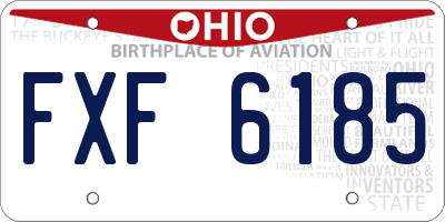 OH license plate FXF6185