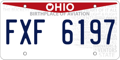 OH license plate FXF6197