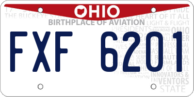 OH license plate FXF6201