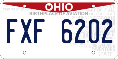 OH license plate FXF6202