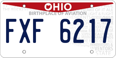 OH license plate FXF6217