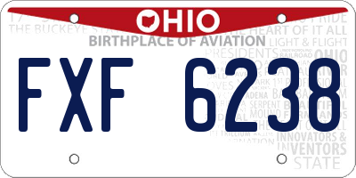 OH license plate FXF6238