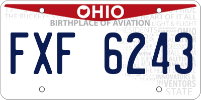 OH license plate FXF6243