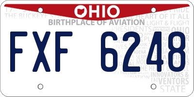 OH license plate FXF6248