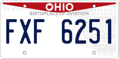 OH license plate FXF6251