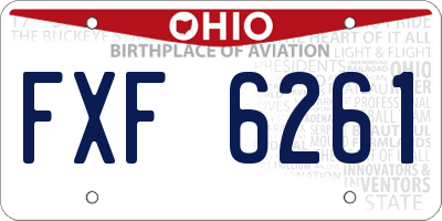 OH license plate FXF6261