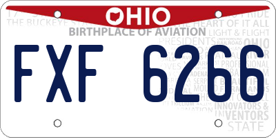 OH license plate FXF6266