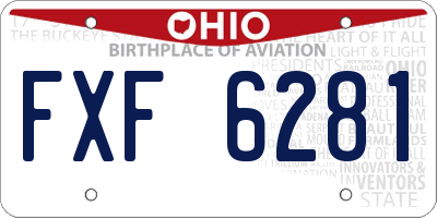 OH license plate FXF6281
