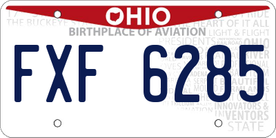 OH license plate FXF6285