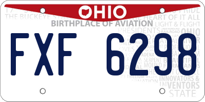 OH license plate FXF6298