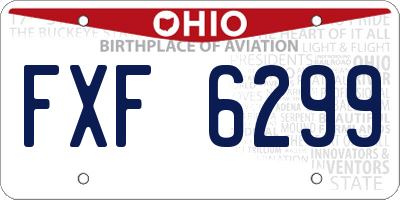 OH license plate FXF6299