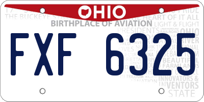 OH license plate FXF6325
