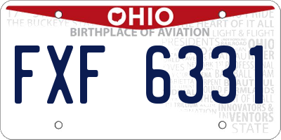OH license plate FXF6331