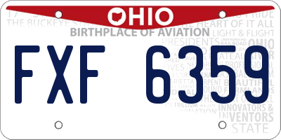 OH license plate FXF6359