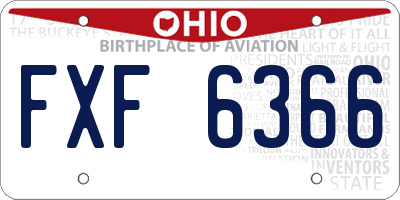 OH license plate FXF6366