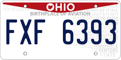 OH license plate FXF6393