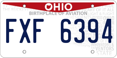 OH license plate FXF6394