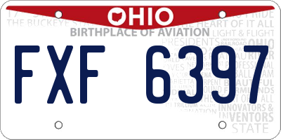 OH license plate FXF6397