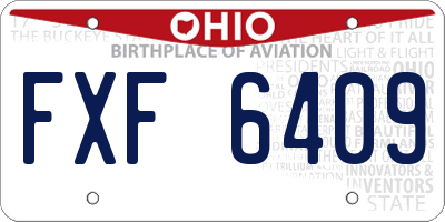 OH license plate FXF6409