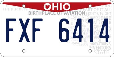 OH license plate FXF6414