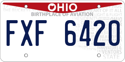 OH license plate FXF6420